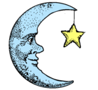 Dibujo Luna y estrella pintado por cristina