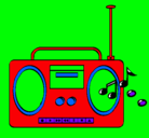 Dibujo Radio cassette 2 pintado por ederr