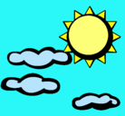Dibujo Sol y nubes 2 pintado por gabriela