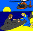 Dibujo Rescate ballena pintado por josue