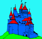 Dibujo Castillo medieval pintado por elias