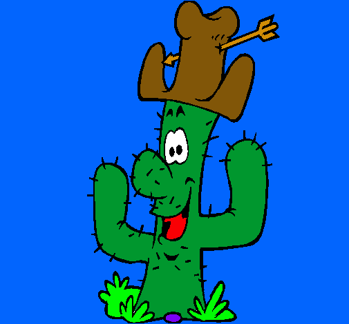 Cactus con sombrero