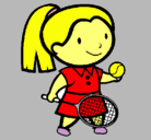 Dibujo Chica tenista pintado por maria
