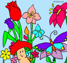 Dibujo Fauna y flora pintado por flower