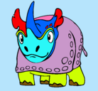 Dibujo Rinoceronte pintado por ELSA