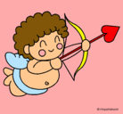 Dibujo Cupido pintado por itzel