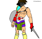 Dibujo Gladiador pintado por matias