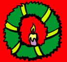 Dibujo Corona de navidad II pintado por nochebuena