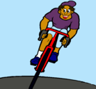 Dibujo Ciclista con gorra pintado por josemiguel
