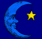 Dibujo Luna y estrella pintado por maytehdzstgo