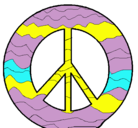 Dibujo Símbolo de la paz pintado por miranda