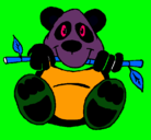 Dibujo Oso panda pintado por sergio