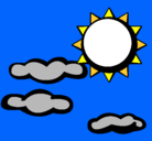 Dibujo Sol y nubes 2 pintado por RAUL