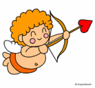 Dibujo Cupido pintado por ami