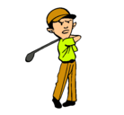 Dibujo Jugador de golf pintado por iago