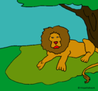Dibujo Rey león pintado por aeiou