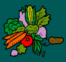 Dibujo verduras pintado por franklindeleon
