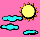 Dibujo Sol y nubes 2 pintado por marjorie