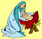 Dibujo Nacimiento del niño Jesús pintado por martaelena