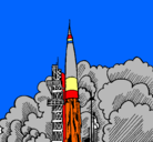Dibujo Lanzamiento cohete pintado por Nestor