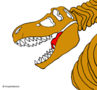Dibujo Esqueleto tiranosaurio rex pintado por luisfernando