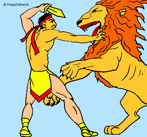 Gladiador contra león