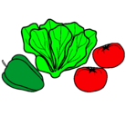 Dibujo Verduras pintado por andrea