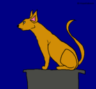 Dibujo Gato egipcio II pintado por salva
