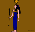 Dibujo Hathor pintado por Alba