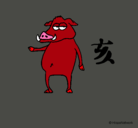 Dibujo Cerdo  pintado por yenhy