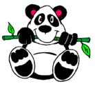 Dibujo Oso panda pintado por yulisa