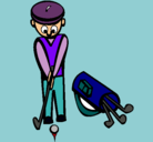 Dibujo Jugador de golf II pintado por carlota