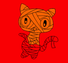 Dibujo Gato garabato momia pintado por soei