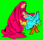 Dibujo Nacimiento del niño Jesús pintado por NATALI