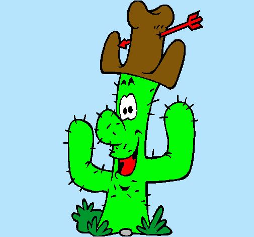 Cactus con sombrero