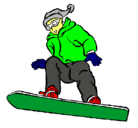 Dibujo Snowboard pintado por jon