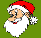 Dibujo Cara Papa Noel pintado por pablogomisblasco