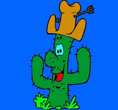 Cactus con sombrero