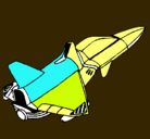 Dibujo Nave cohete pintado por jacobo