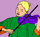 Dibujo Violinista pintado por yazmin