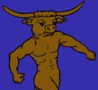 Dibujo Cabeza de búfalo pintado por torolop