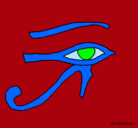 Dibujo Ojo Horus pintado por cote
