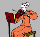 Dibujo Dama violinista pintado por Marga