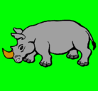 Dibujo Rinoceronte pintado por juancarios