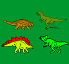 Dibujo Dinosaurios de tierra pintado por estrella