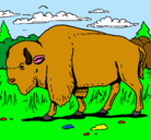 Dibujo Búfalo  pintado por carito