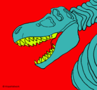 Dibujo Esqueleto tiranosaurio rex pintado por armando