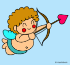 Dibujo Cupido pintado por claudita