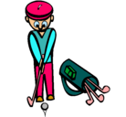Dibujo Jugador de golf II pintado por cris