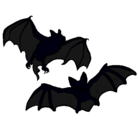 Dibujo Un par de murciélagos pintado por pablo